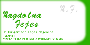 magdolna fejes business card